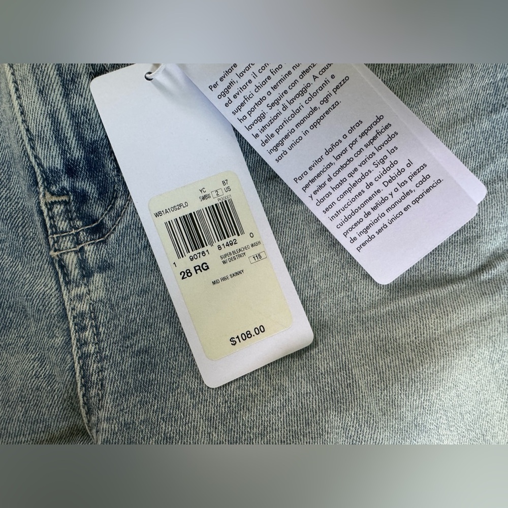 GUESS Mid Rise Skinny Light Blue Jeans - Picture 5 of 13